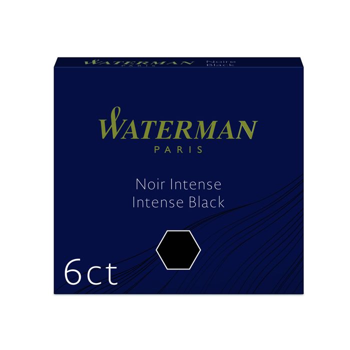 3034325201191-Waterman - 6 cartouches d'encre pour stylo plume - noir--0