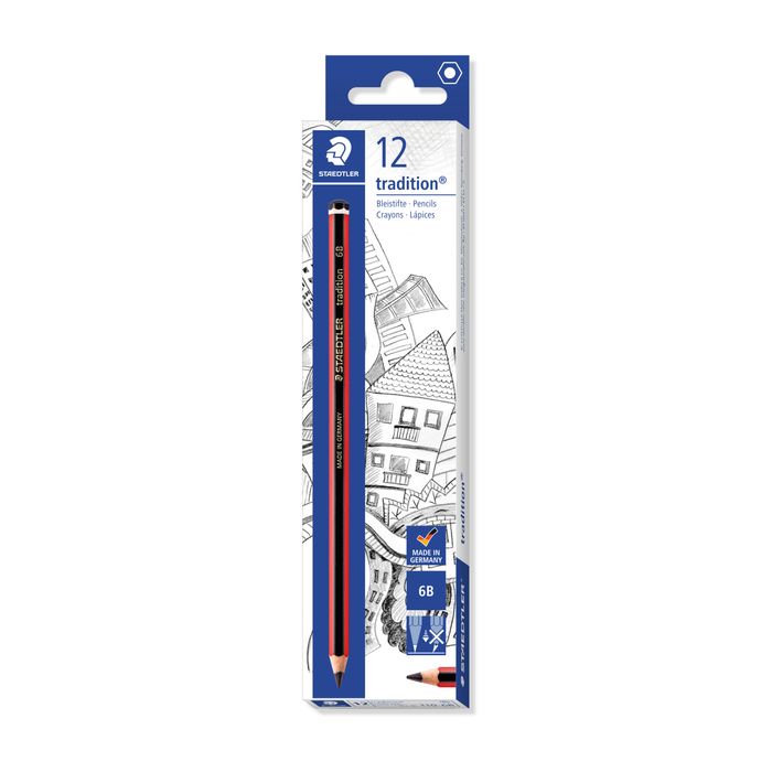 4007817104033-STAEDTLER Tradition - Crayon à papier - 6B - 2 mm--0