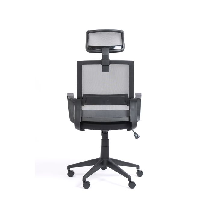 0400791441653-Fauteuil de bureau LIBERTY 02 - accoudoirs fixes - appui-tête réglable - noir et gris--2