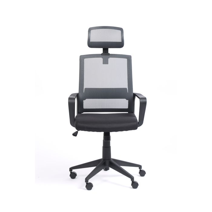 0400791441653-Fauteuil de bureau LIBERTY 02 - accoudoirs fixes - appui-tête réglable - noir et gris--5