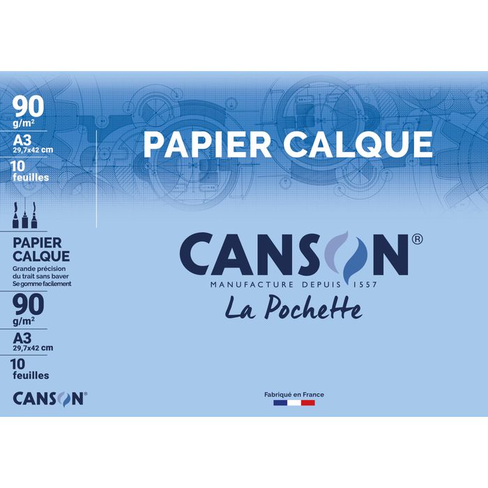 3148950171535-Canson - Pochette papier calque - 10 feuilles - A3 - 90 gr--0