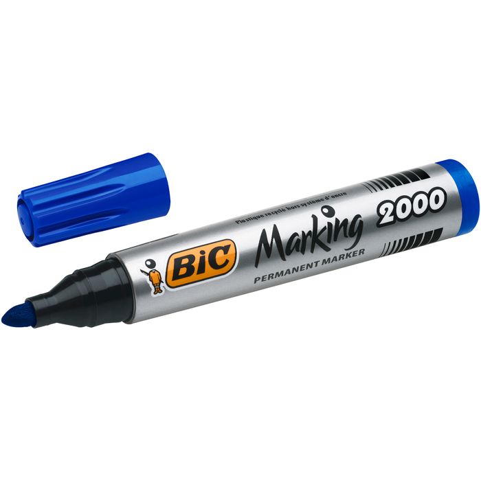 3086129999705-BIC MARKING 2000 - Marqueur permanent - pointe ogive - bleu--1