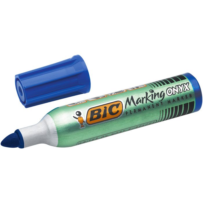 0400791457388-BIC ONYX 1482 - Marqueur permanent - pointe ogive - bleu--1