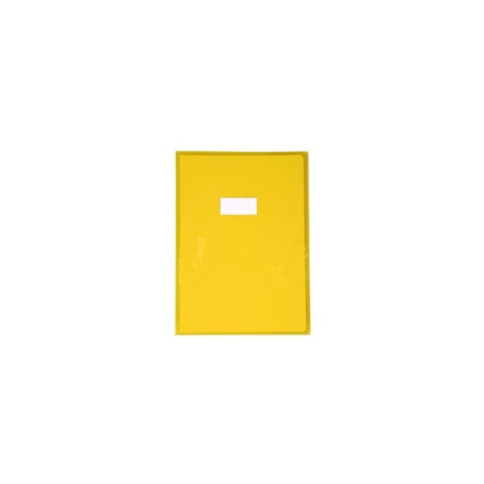 3210330734040-Calligraphe - Protège cahier sans rabat - 24 x 32 cm - cristalux - jaune transparent--0