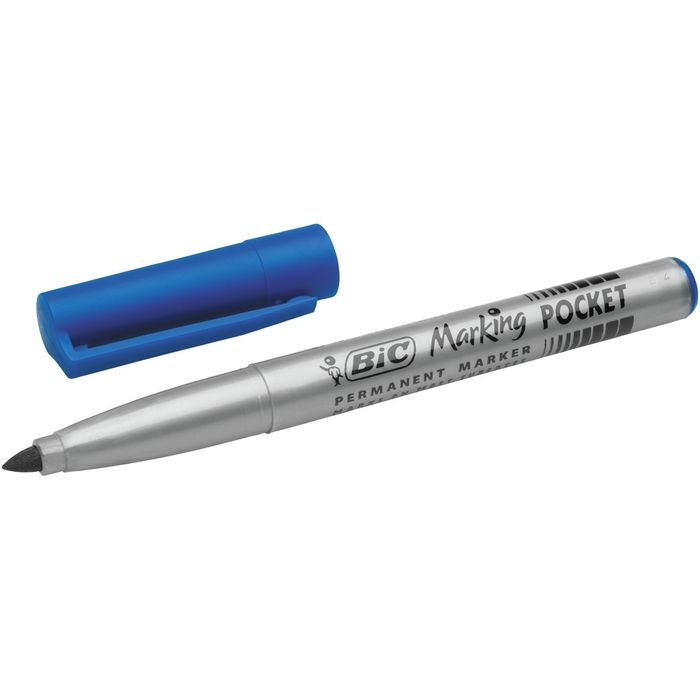 3086123334434-BIC MARKING Pocket 1445 - Marqueur permanent - pointe ogive - bleu--1