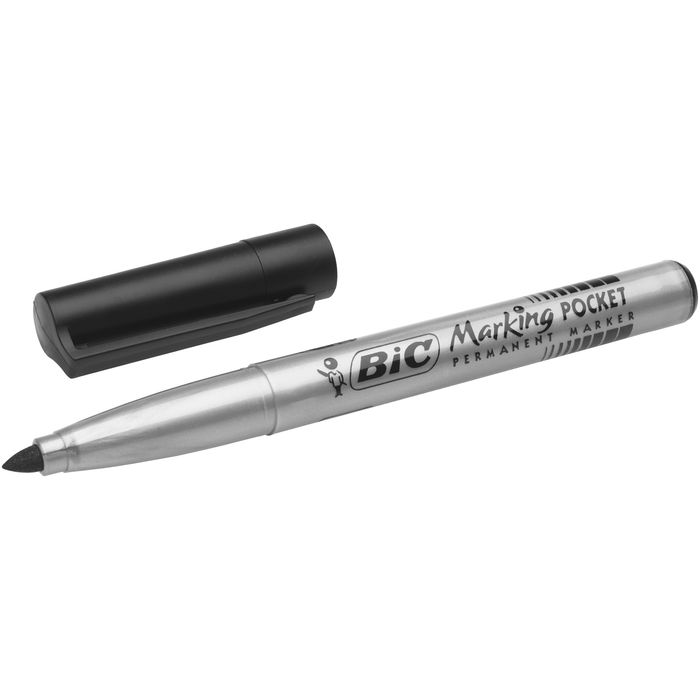 3086123334441-BIC MARKING Pocket 1445 - Marqueur permanent - pointe ogive - noir--1