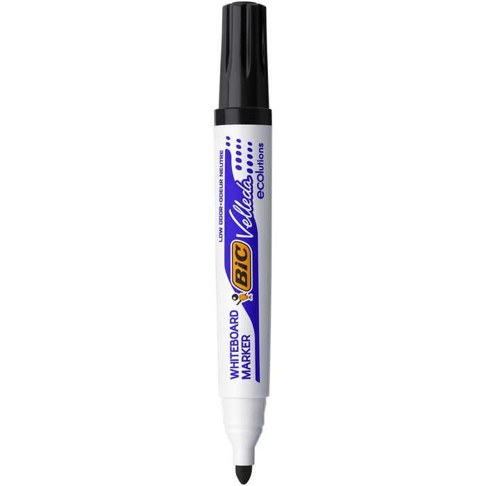 3086129999613-BIC VELLEDA 1701 - Marqueur effaçable - pointe ogive - noir--0