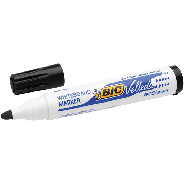 3086129999613-BIC VELLEDA 1701 - Marqueur effaçable - pointe ogive - noir--1