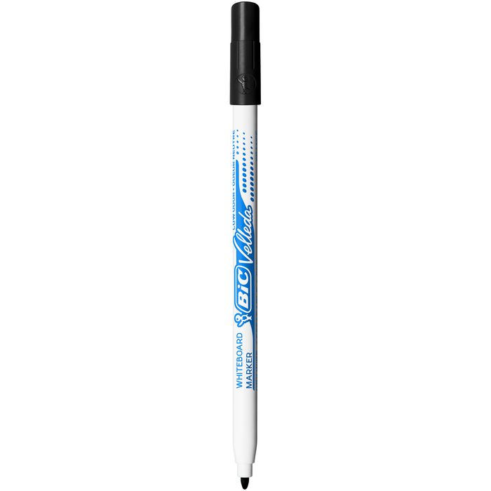 3086123154506-BIC VELLEDA 1721 - Marqueur effaçable - pointe fine - noir--0