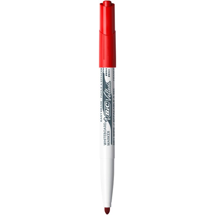 3086123002043-BIC VELLEDA 1741 - Marqueur effaçable - pointe ogive - rouge--0