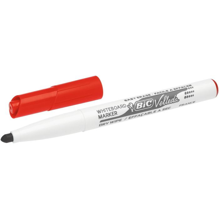 3086123002043-BIC VELLEDA 1741 - Marqueur effaçable - pointe ogive - rouge--1