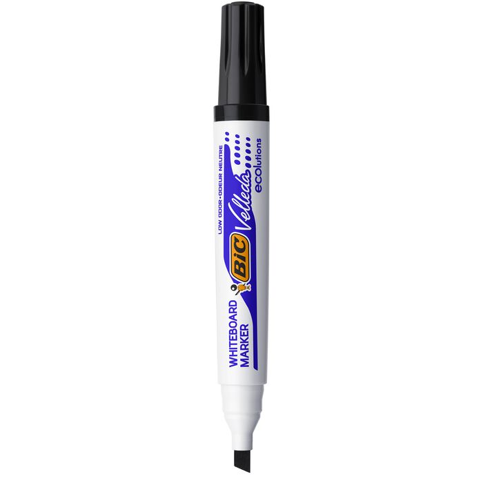 3086129999651-BIC VELLEDA 1751 - Marqueur effaçable - pointe biseau - noir--0