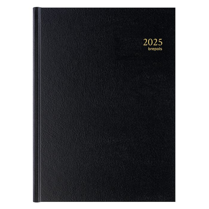 5412303100311-Agenda Santex Bremax - 1 jour sur 2 pages - 21 x 29 cm - noir - Brepols--0