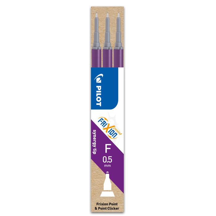 4902505402029-Pilot Frixion Point - 3 Recharges pour rollers effaçables - 0,5 mm - violet--0