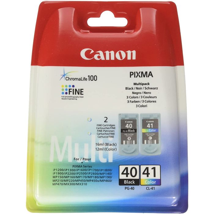 3126170111067-Canon PG-40/CL-41 - Pack de 2 - noir, couleur (cyan, magenta, jaune) - cartouche d'encre originale--0