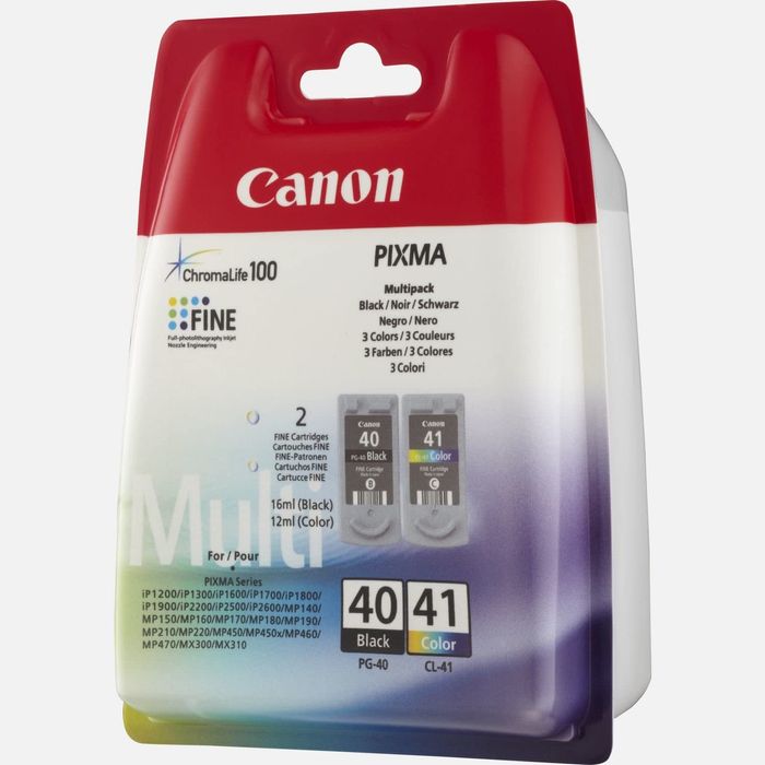 3126170111067-Canon PG-40/CL-41 - Pack de 2 - noir, couleur (cyan, magenta, jaune) - cartouche d'encre originale--2