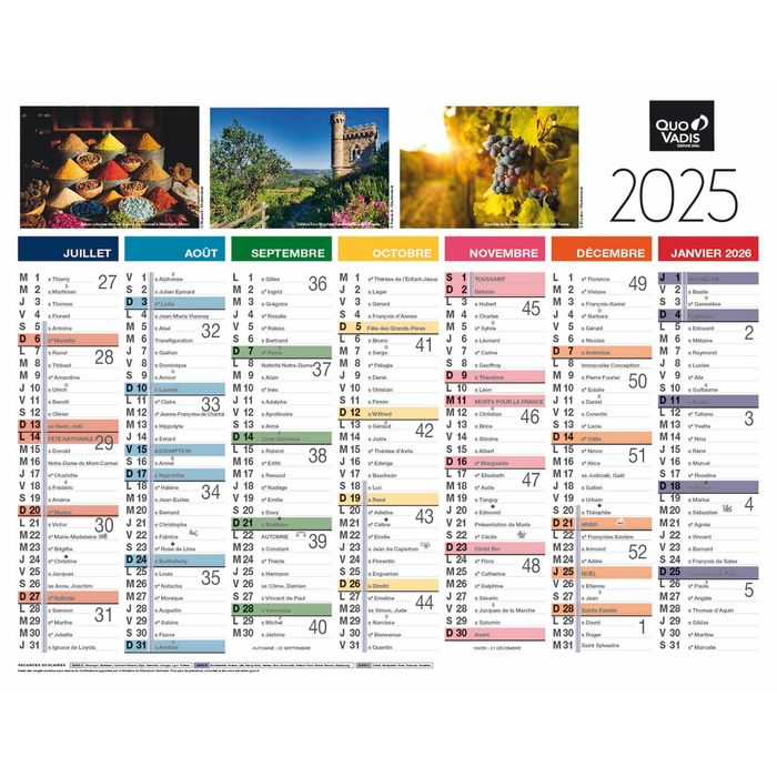 3371017523637-Quo Vadis - Calendrier Fantaisie 7 mois par face - 21 x 27 cm - Tradition--1