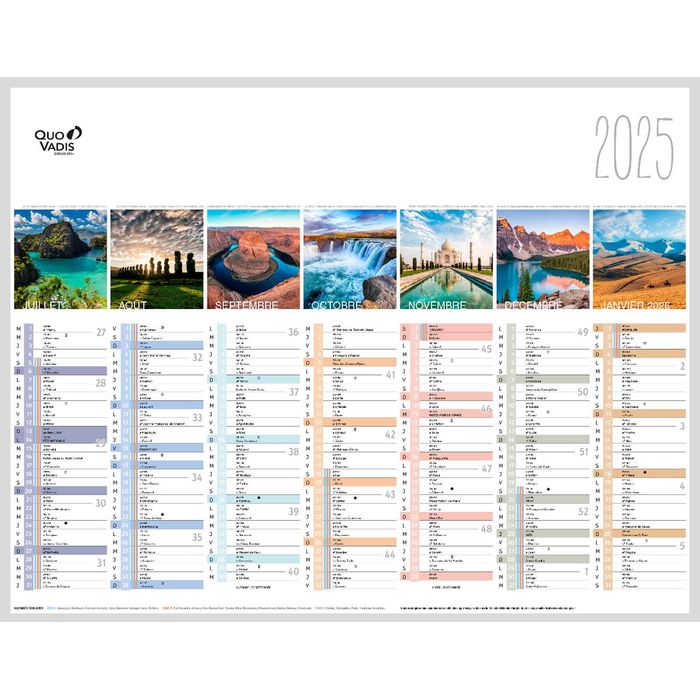 3371017523644-Quo Vadis - Calendrier Fantaisie 7 mois par face - 43 x 33,5 cm - Terre--1