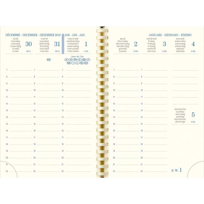 3660942032001-Agenda de poche Vérone - 1 semaine sur 2 pages - 16 mois - 9 x 13 cm - disponible dans différentes cou--3