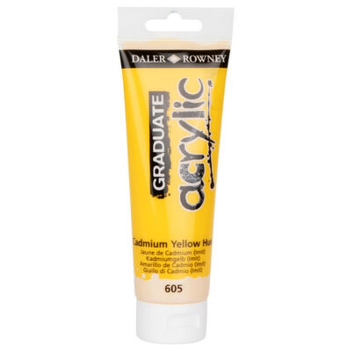 5011386020518-Daler-Rowney Graduate - Peinture acrylique - 120 ml - jaune cadmium--0