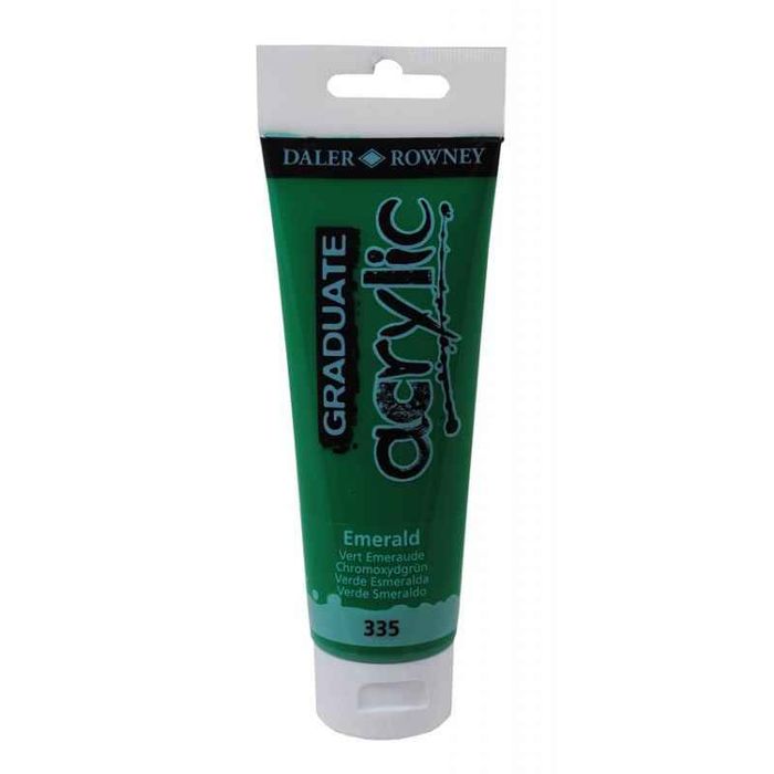 5011386020549-Daler-Rowney Graduate - Peinture acrylique - 120 ml - vert émeraude--0