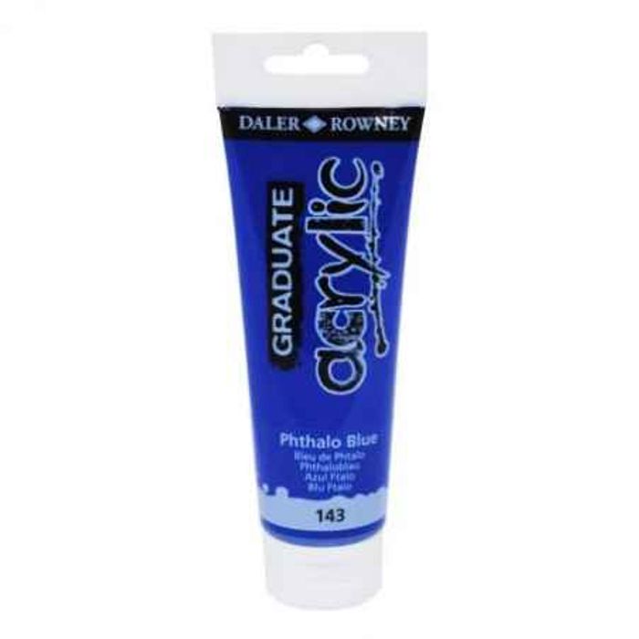 5011386020587-Daler-Rowney Graduate - Peinture acrylique - 120 ml - bleu phtalo--0