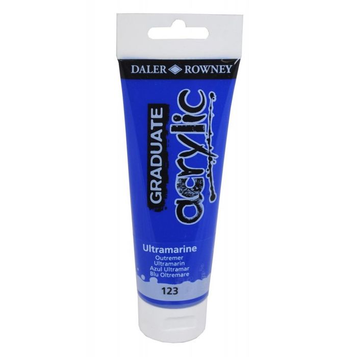 5011386020600-Daler-Rowney Graduate - Peinture acrylique - 120 ml - bleu outremer--0