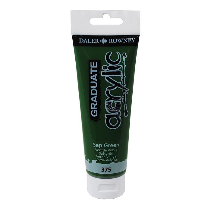 5011386062723-Daler-Rowney Graduate - Peinture acrylique - 120 ml - vert sève--0