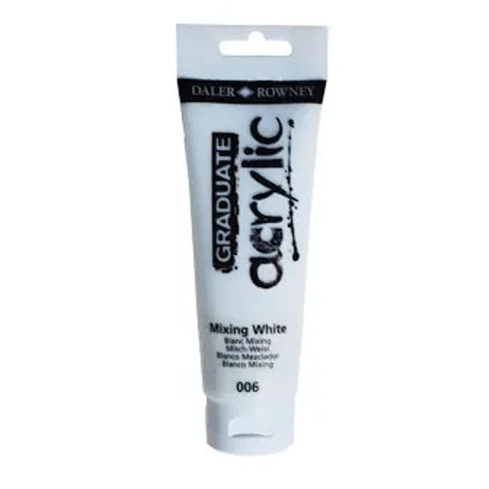 5011386077611-Daler-Rowney Graduate - Peinture acrylique - 120 ml - blanc mélangé--0