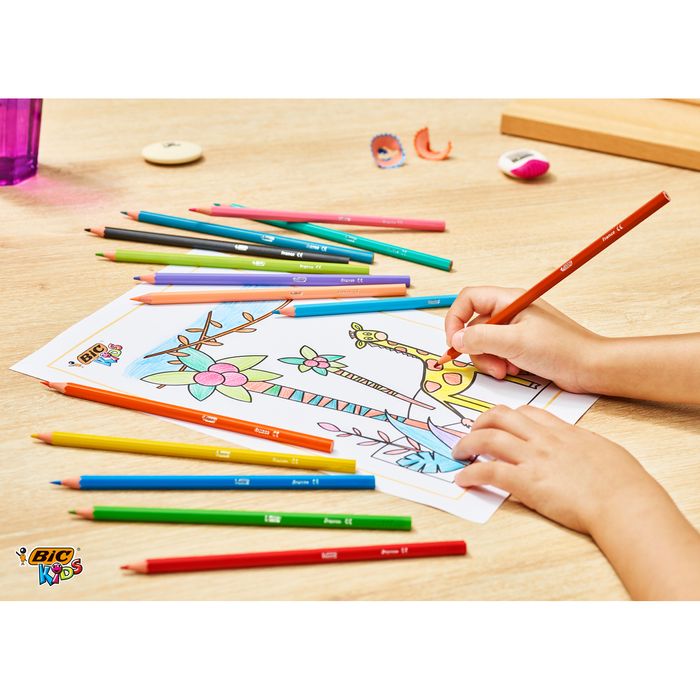 3270220022503-BIC Kids Tropicolors - 12 Crayons de couleur--4