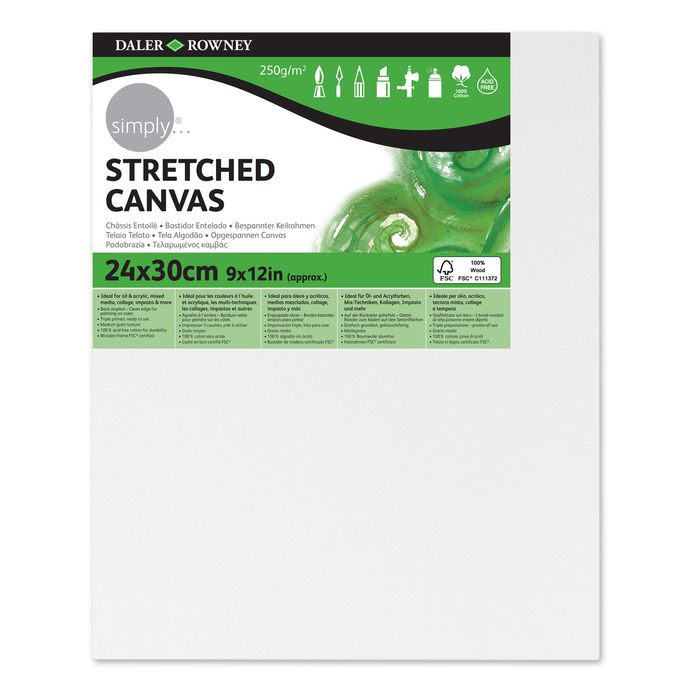 5011386030074-Simply - stretched canvas - 24 x 30 cm - 100 % coton, cadre en bois de pin--0