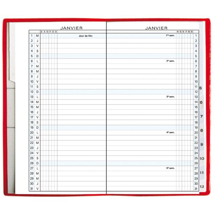 3660942001748-Agenda planning Winner Exaplan 16 - mensuel - 9 x 16 cm - disponible dans différentes couleurs - Exaco--3