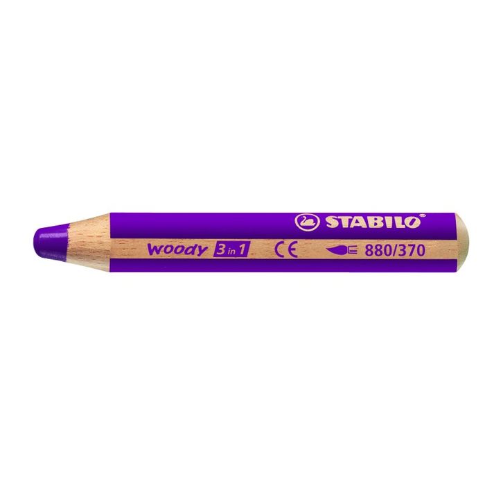 4006381115483-STABILO Woody 3 in 1 - Crayon de couleur pointe large - lilas--0