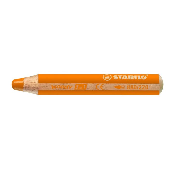 4006381115537-STABILO Woody 3 in 1 - Crayon de couleur pointe large - orange--0