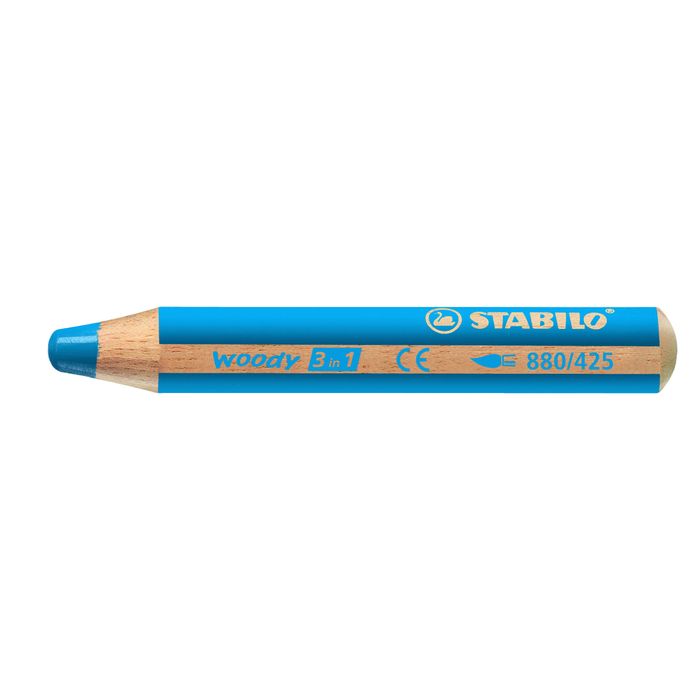 4006381188814-STABILO Woody 3 in 1 - Crayon de couleur pointe large - bleu--0