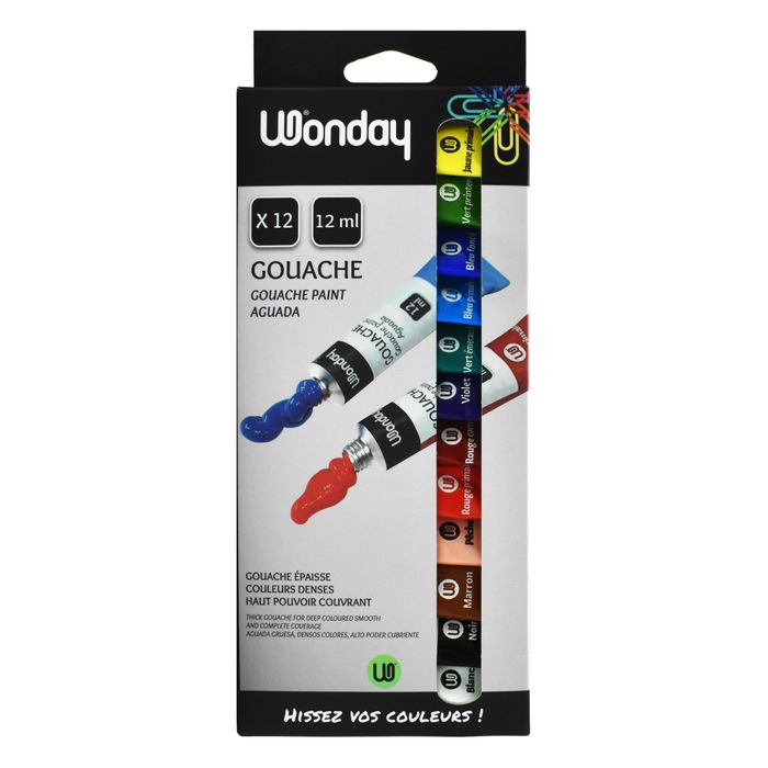 3457706564324-Wonday - étui de 12 tubes de gouache - 12 ml--0