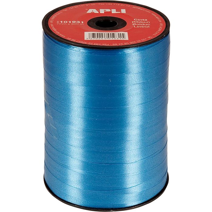 3270241019315-Apli Agipa - Bolduc lisse - ruban d'emballage 7 mm x 500 m - bleu--0