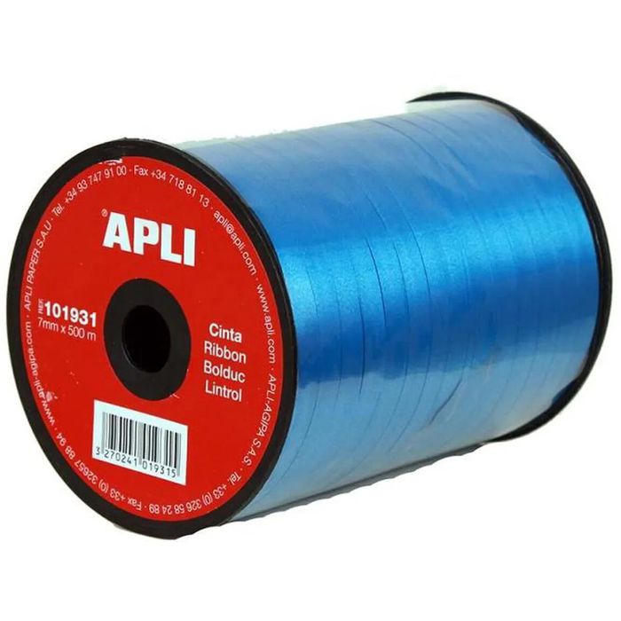 3270241019315-Apli Agipa - Bolduc lisse - ruban d'emballage 7 mm x 500 m - bleu--1