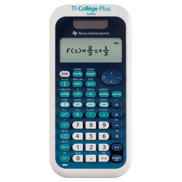 2012348151199-Calculatrice scolaire TI-College Plus reconditionnée - calculatrice scientifique spéciale collège --0