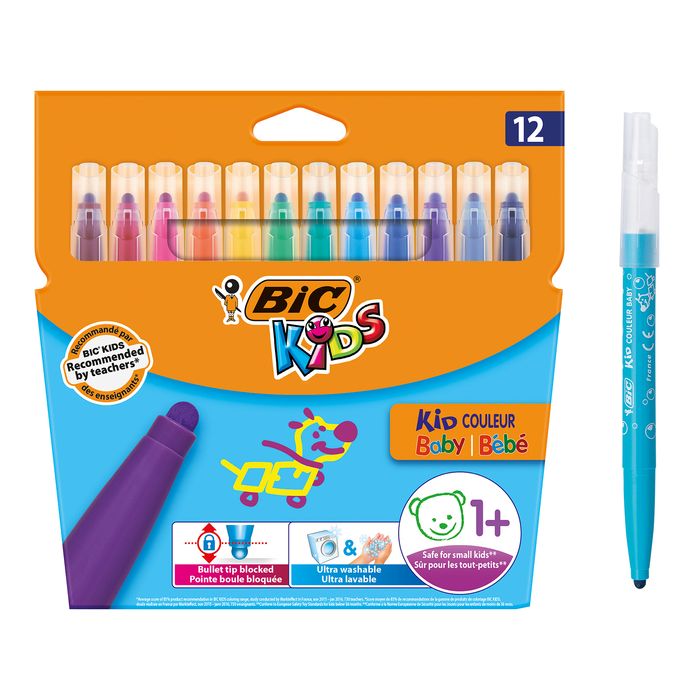 3086123307056-BIC Kids Couleurs Baby - 12 Feutres - pointe extra large--0