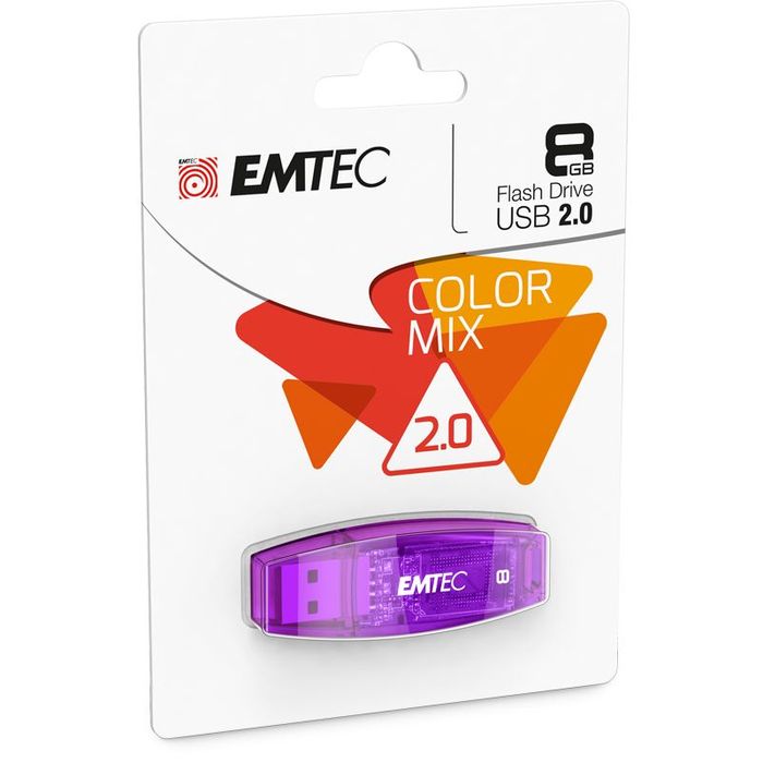 3126170110589-Emtec C410 Color Mix - clé USB 8 Go - USB 2.0--1