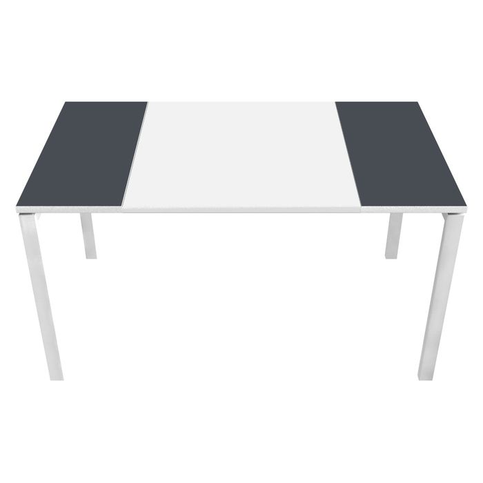 3660141220278-Table de réunion EASYDESK - L150 x P114 x H75 cm - blanc/anthracite--0