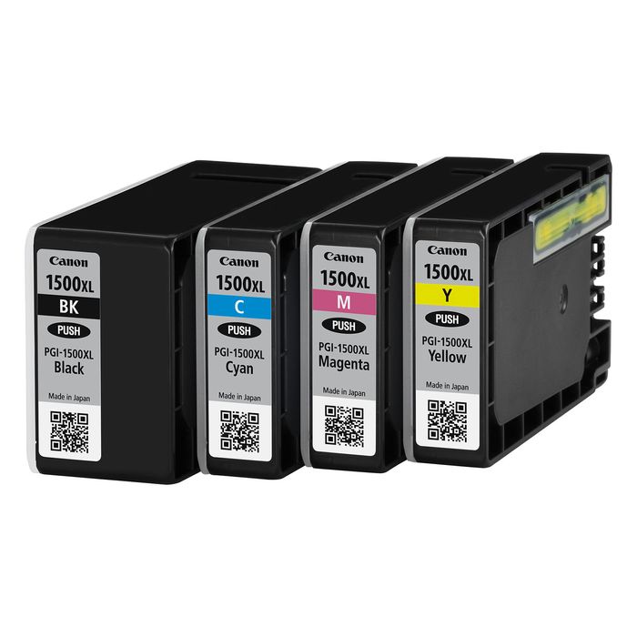 8714574631912-Canon PGI-1500XL - Pack de 4 - noir, cyan, magenta, jaune - cartouche d'encre originale--2