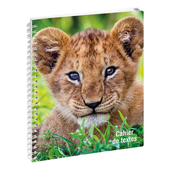 3660942044165-Cahier de textes spiralé Animaux - 17 x 22 cm - disponible dans différentes couleurs - Exacompta--1