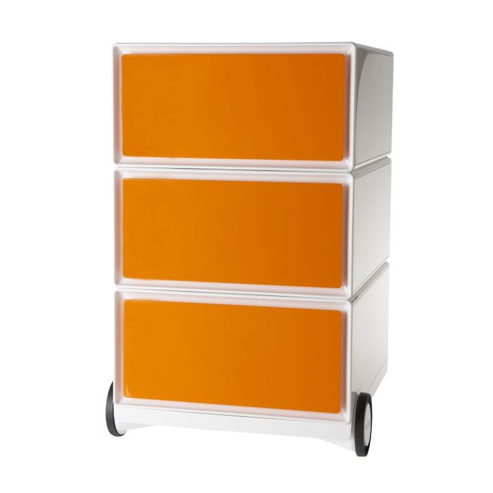 3660141921144-Caisson de bureau mobile EASYBOX - 3 tiroirs - Orange--0