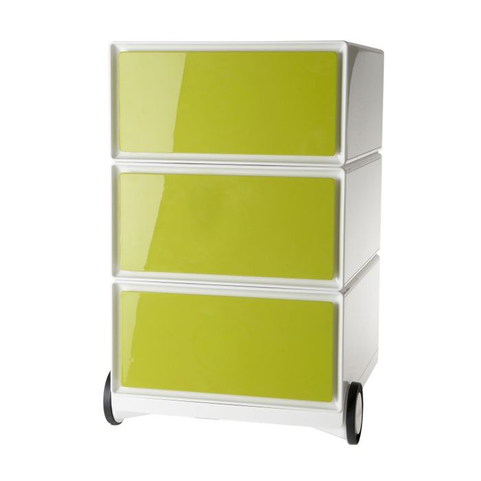 3660141921151-Caisson de bureau mobile EASYBOX - 3 tiroirs - Vert--0