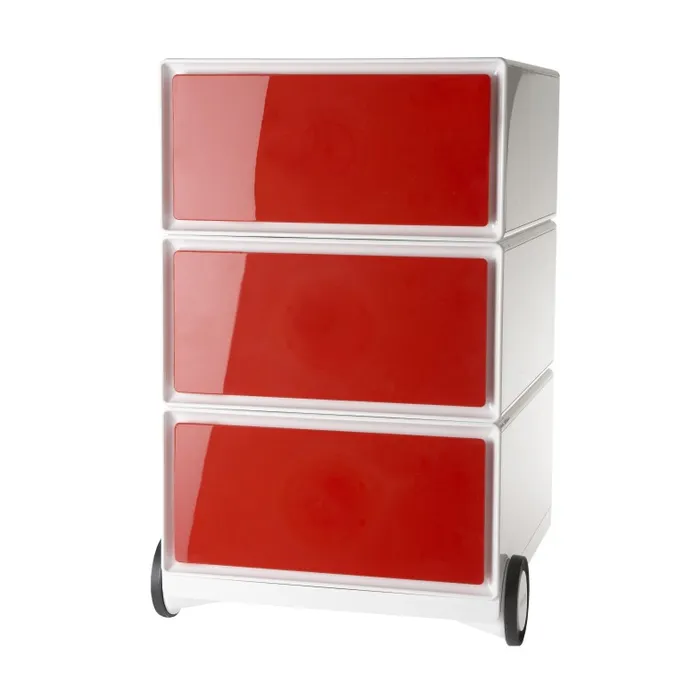 3660141921175-Caisson de bureau mobile EASYBOX - 3 tiroirs - Rouge--0