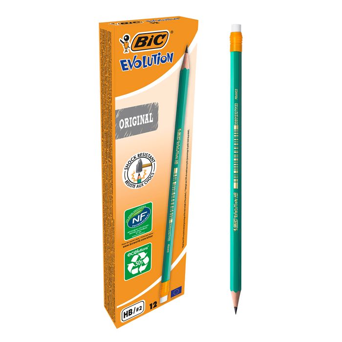 3270220083924-BIC ECOlutions EVOLUTION - Pack de 12 Crayons à papier - HB--0