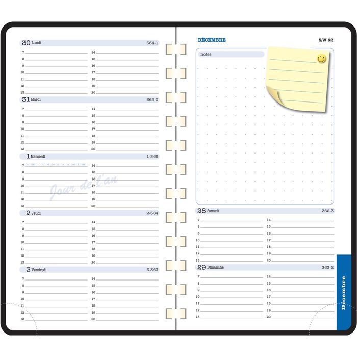 3660942124348-Agenda de poche spiralé Flora Lady 16S - 1 semaine sur 2 pages - 9 x 16 cm - disponible dans différentes cou--6