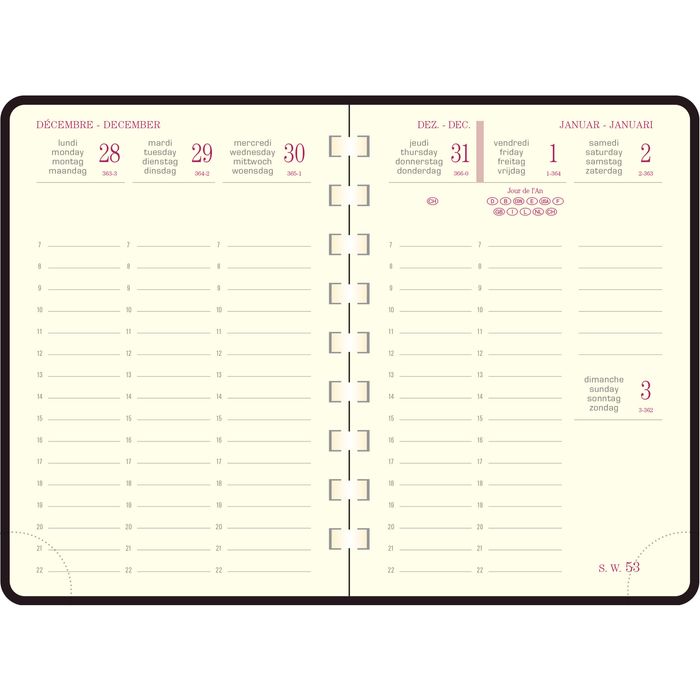 2012349915523-Agenda de poche spiralé Duo Kaa Eurotime 13S - 1 semaine sur 2 pages - 9 x 13 cm - disponible dans différentes cou--4